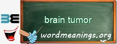 WordMeaning blackboard for brain tumor